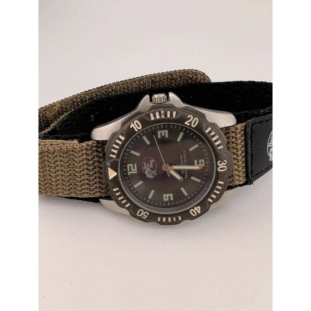 Bass Pro Shops Men's Watch 41m Case Nylon Band- New Battery